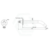 Kohler Components™ Brushed Nickel Wall Mount Pin Lever Mixer With Tube Basin Spout Bath/Basin Tap