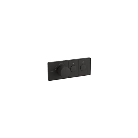 Kohler Matt Black ANTHEM Recessed Mechanical Thermostatic Control 2 Outlets Trim Plate