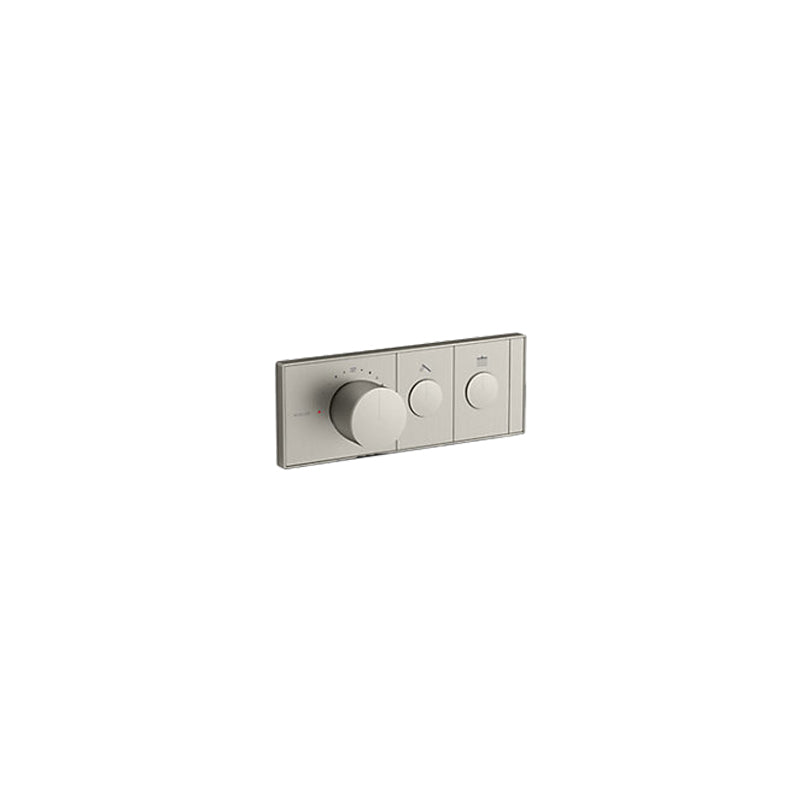 Kohler Chrome Anthem Recessed Mechanical Thermostatic Control 2 Outlets Trim Plate With Valve Only