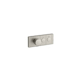 Kohler Chrome Anthem Recessed Mechanical Thermostatic Control 2 Outlets Trim Plate With Valve Only