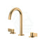 Kohler Components™ Brushed Brass Sink Tap Set With Tube Design Lever Bath/Basin Sets