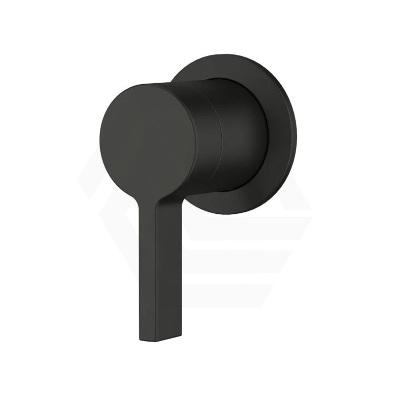 Kohler Components Matt Black Round Plate Wall Mount Lever Trim Kit Only - Single Handle Mixer Dress