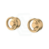 G#1(Gold) Kohler Components™ Brushed Brass Wall Mount Industrial Handles With Row Basin Spout