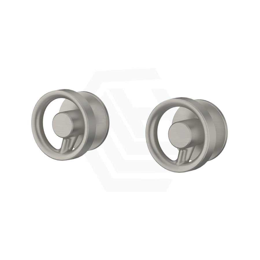 N#3(Nickel) Kohler Components™ Brushed Nickel Wall Mount Industrial Handles With Tube Basin Spout