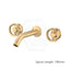 G#1(Gold) Kohler Components™ Brushed Brass Wall Mount Industrial Handles With Tube Basin Spout