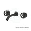 Kohler Components™ Matt Black Wall Mount Industrial Handles With Tube Basin Spout 190Mm