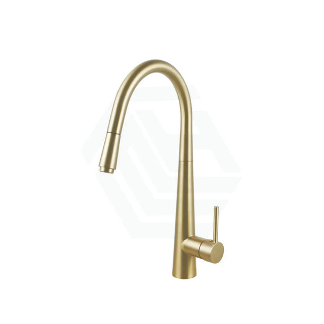 G#1(Gold) Norico Round Brushed Gold 360 Swivel Pull Out Kitchen Sink Mixer Tap Mixers
