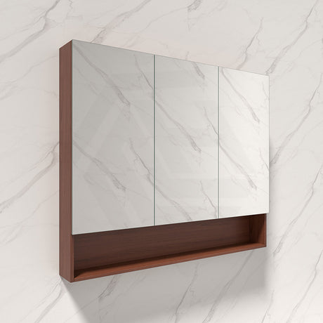 600/750/900/1200/1500mm Lukka Clark Plywood Wall Hung Mirror Shaving Cabinet Mocha Oak Matte/Sandy Oak Matte