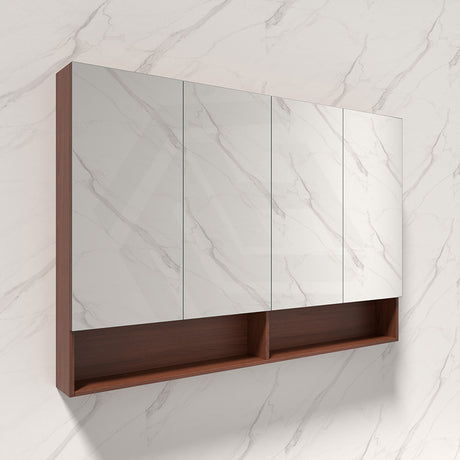 600/750/900/1200/1500mm Lukka Clark Plywood Wall Hung Mirror Shaving Cabinet Mocha Oak Matte/Sandy Oak Matte