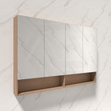 600/750/900/1200/1500mm Lukka Clark Plywood Wall Hung Mirror Shaving Cabinet Mocha Oak Matte/Sandy Oak Matte