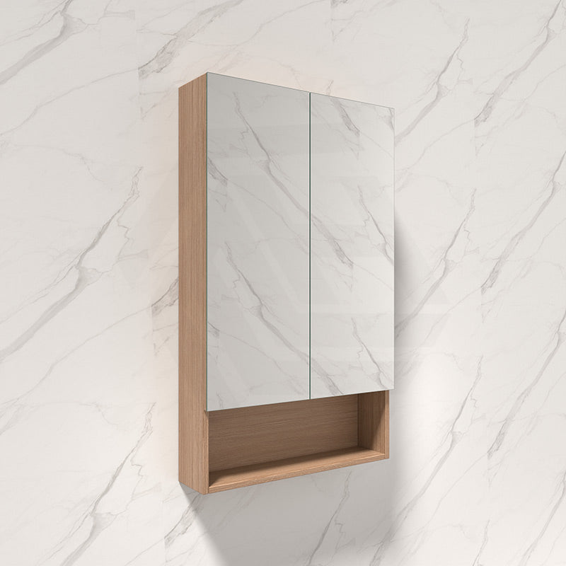 600/750/900/1200/1500mm Lukka Clark Plywood Wall Hung Mirror Shaving Cabinet Mocha Oak Matte/Sandy Oak Matte