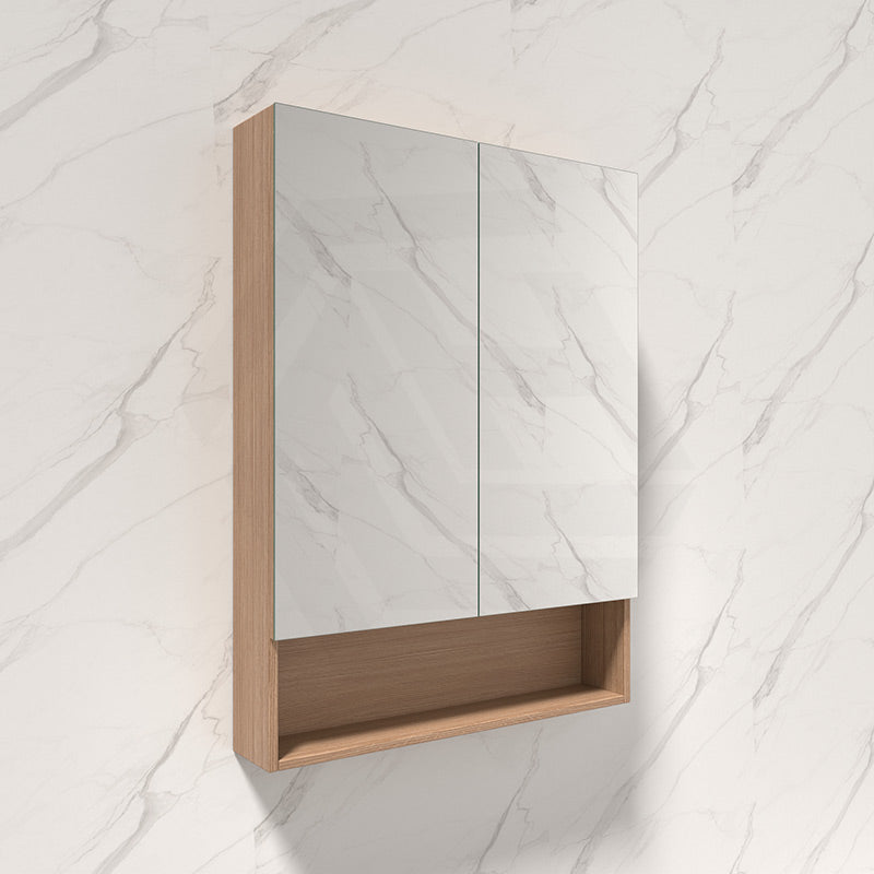 600/750/900/1200/1500mm Lukka Clark Plywood Wall Hung Mirror Shaving Cabinet Mocha Oak Matte/Sandy Oak Matte