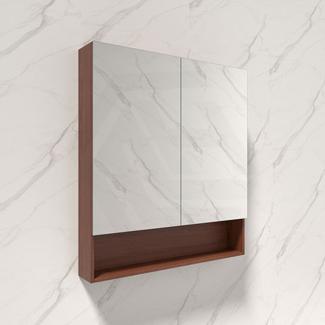 600/750/900/1200/1500mm Lukka Clark Plywood Wall Hung Mirror Shaving Cabinet Mocha Oak Matte/Sandy Oak Matte