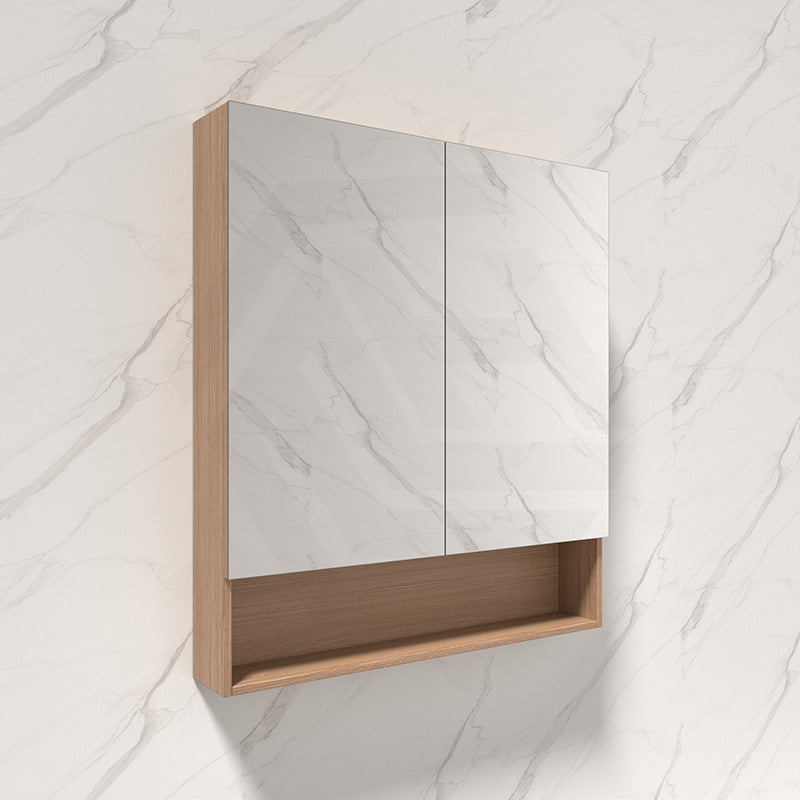 600/750/900/1200/1500mm Lukka Clark Plywood Wall Hung Mirror Shaving Cabinet Mocha Oak Matte/Sandy Oak Matte