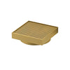 G#2(Gold) 115x115mm Brushed Yellow Gold Linear Floor Waste Drain Stainless Steel 80mm Outlet
