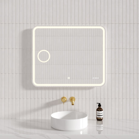 900/1200/1500mm Led Mirror With Magnifier Digital Clock Horizontal Installation Rectangle Led
