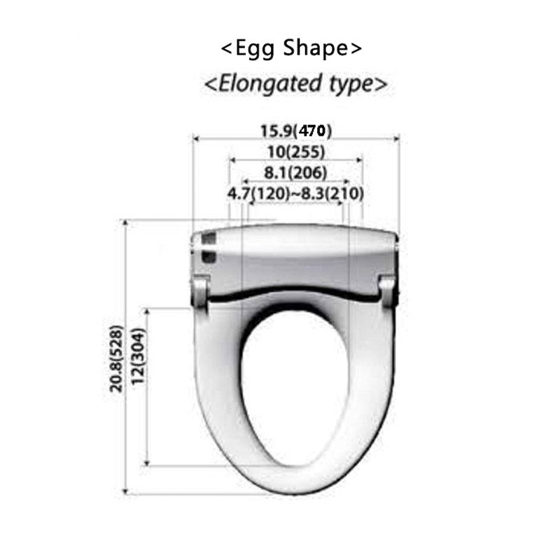 496/528X470X145Mm Smart Electric Toilet Cover Seat With Energy Saving And Instant Heating 