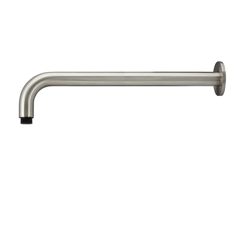 N#3(Nickel) Meir 400Mm Round Wall Mounted Shower Curved Arm Pvd Brushed Nickel Solid Brass Arms