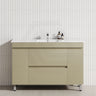 1200mm bathroom vanity, featuring a 2-drawer, 2-door freestanding leg vanity in Gesso Lini