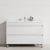 2-Drawer 600/750/900/1200Mm Freestanding Bathroom Vanity With Legs Multi-Colour Cabinet Only
