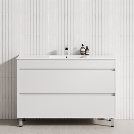 2-Drawer 600/750/900/1200Mm Freestanding Bathroom Vanity With Legs Multi-Colour Cabinet Only