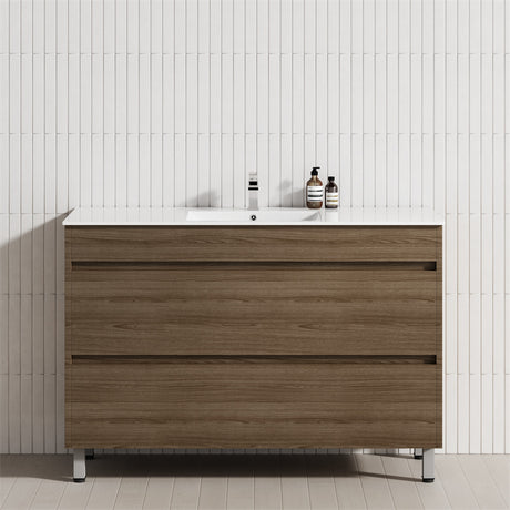 2-Drawer 600/750/900/1200Mm Freestanding Bathroom Vanity With Legs Multi-Colour Cabinet Only