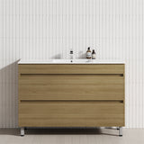 2-Drawer 600/750/900/1200Mm Freestanding Bathroom Vanity With Legs Multi-Colour Cabinet Only