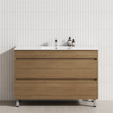 2-Drawer 600/750/900/1200Mm Freestanding Bathroom Vanity With Legs Multi-Colour Cabinet Only