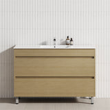 2-Drawer 600/750/900/1200Mm Freestanding Bathroom Vanity With Legs Multi-Colour Cabinet Only