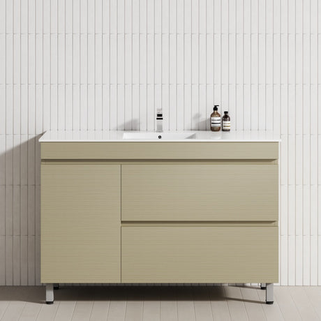 2-Drawer 1-Door 750/900/1200mm Bathroom Freestanding Leg Vanity Single Multi-Colour Cabinet Only