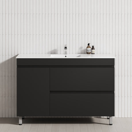 2-Drawer 1-Door 750/900/1200mm Bathroom Freestanding Leg Vanity Single Multi-Colour Cabinet Only