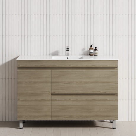 2-Drawer 1-Door 750/900/1200mm Bathroom Freestanding Leg Vanity Single Multi-Colour Cabinet Only