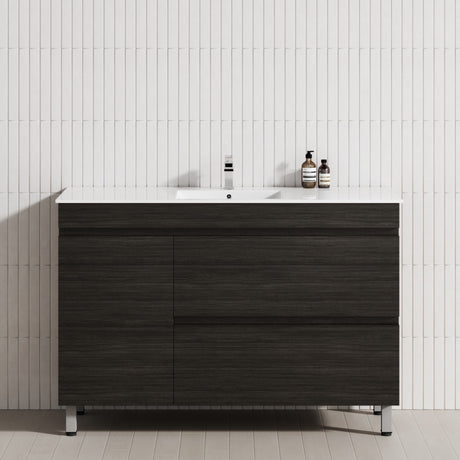 2-Drawer 1-Door 750/900/1200mm Bathroom Freestanding Leg Vanity Single Multi-Colour Cabinet Only