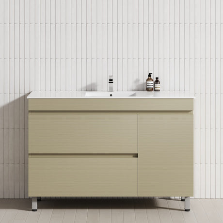 2-Drawer 1-Door 750/900/1200mm Bathroom Freestanding Leg Vanity Single Multi-Colour Cabinet Only