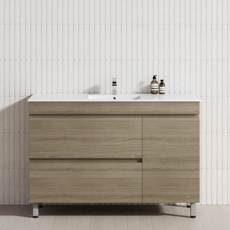 2-Drawer 600/750/900/1200Mm Freestanding Bathroom Vanity With Legs Multi-Colour Cabinet Only
