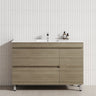 2-Drawer 600/750/900/1200Mm Freestanding Bathroom Vanity With Legs Multi-Colour Cabinet Only