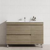2-Drawer 1-Door 750/900/1200mm Bathroom Freestanding Leg Vanity Single Multi-Colour Cabinet Only