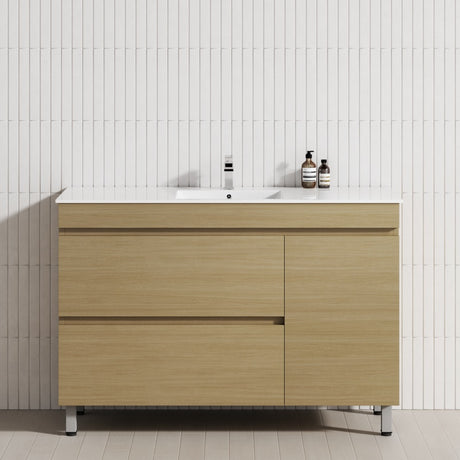 2-Drawer 1-Door 750/900/1200mm Bathroom Freestanding Leg Vanity Single Multi-Colour Cabinet Only