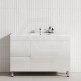 2-Drawer 2-Door 900/1200mm Bathroom Freestanding Leg Vanity Single Multi-Colour Cabinet Only