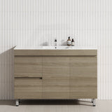 2-Drawer 2-Door 900/1200mm Bathroom Freestanding Leg Vanity Single Multi-Colour Cabinet Only