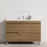 2-Drawer 2-Door 900/1200mm Bathroom Freestanding Leg Vanity Single Multi-Colour Cabinet Only