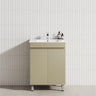 2-Door 600/750/900mm Narrow Freestanding Bathroom Vanity with Legs Multi-Colour Cabinet Only