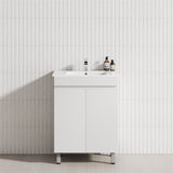 2-Door 600/750/900mm Narrow Freestanding Bathroom Vanity with Legs Multi-Colour Cabinet Only