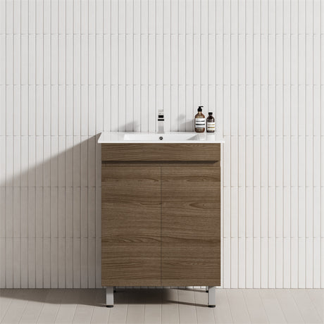 2-Door 600/750/900mm Narrow Freestanding Bathroom Vanity with Legs Multi-Colour Cabinet Only