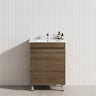 2-Door 600/750/900mm Narrow Freestanding Bathroom Vanity with Legs Multi-Colour Cabinet Only