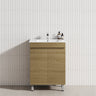 2-Door 600/750/900mm Narrow Freestanding Bathroom Vanity with Legs Multi-Colour Cabinet Only