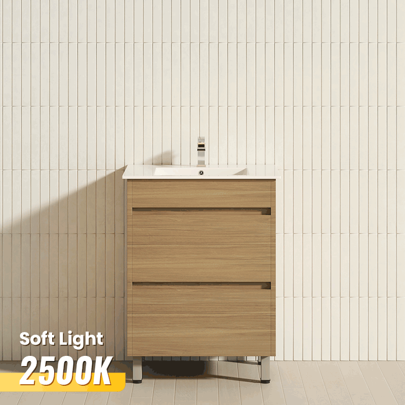 2-Drawer 600/750/900/1200Mm Freestanding Bathroom Vanity With Legs Multi-Colour Cabinet Only