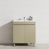 2-Door 600/750/900mm Narrow Freestanding Bathroom Vanity with Legs Multi-Colour Cabinet Only