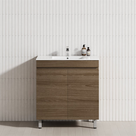 2-Door 600/750/900mm Narrow Freestanding Bathroom Vanity with Legs Multi-Colour Cabinet Only