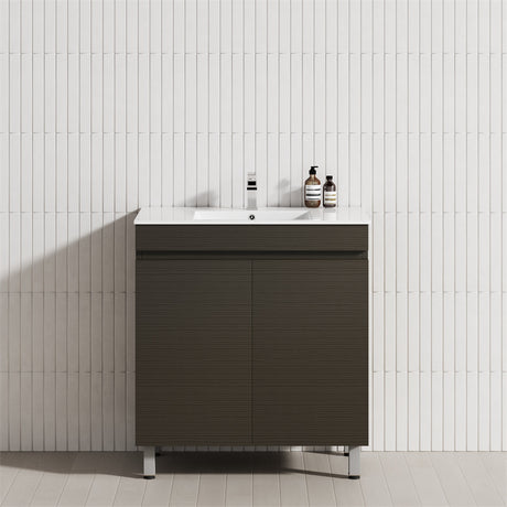 2-Door 600/750/900mm Narrow Freestanding Bathroom Vanity with Legs Multi-Colour Cabinet Only